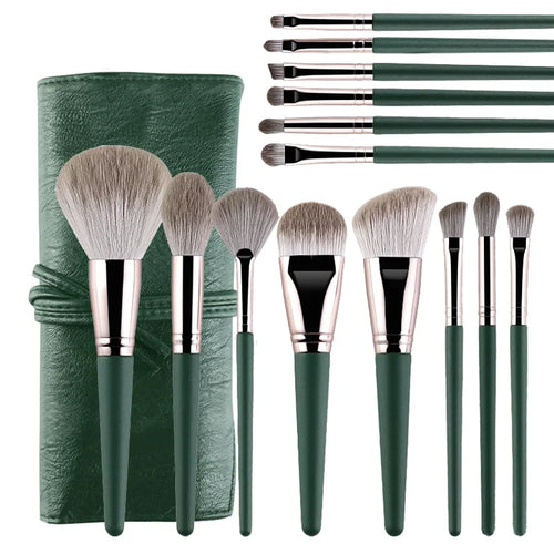 14 Piece Makeup Brush Set with Storage Pouch