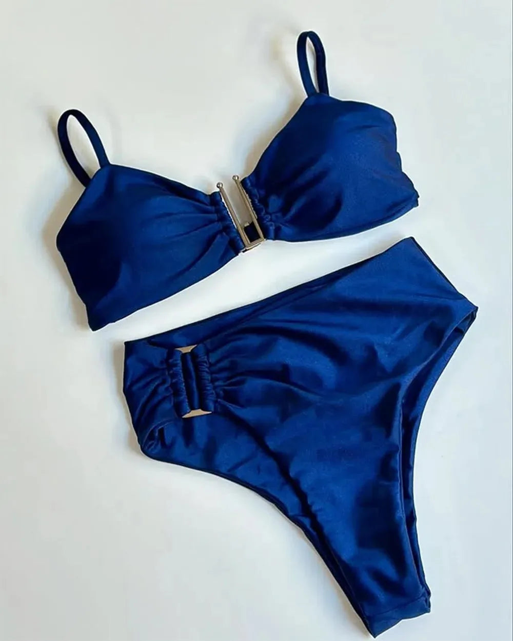 Ruched Bikini Set - Two-Piece Swinmsuit