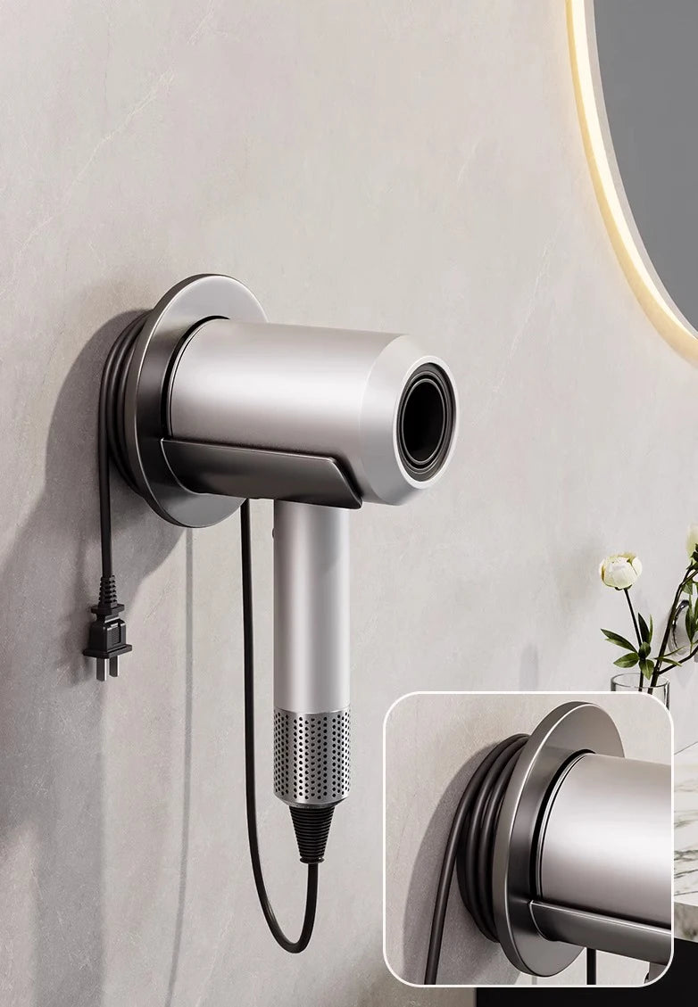 Self-Adhesive Wall-Mounted Hair Dryer Holder